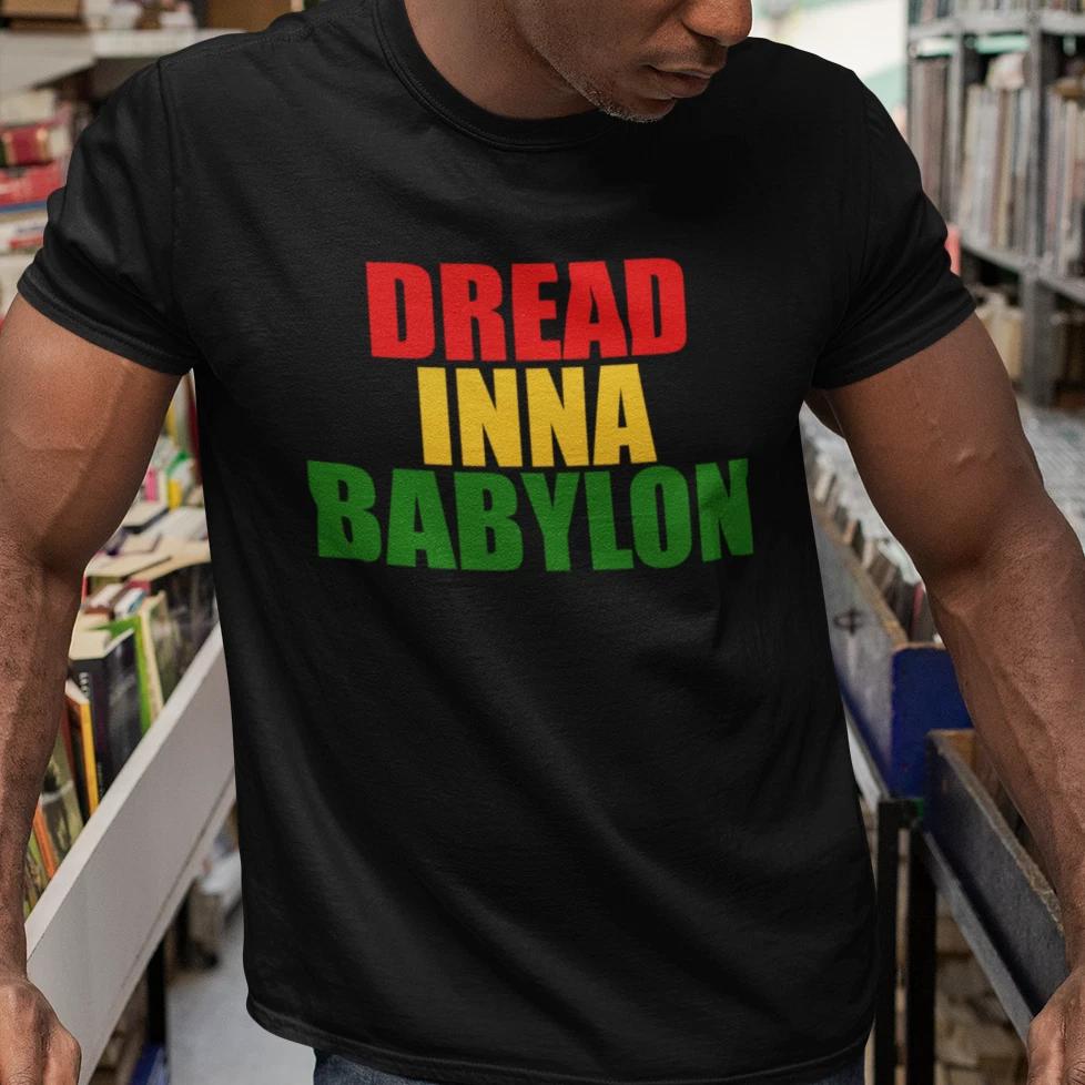 DREAD INNA BABYLON T-Shirt (Reggae Dub Rasta Dreadlocks Big Youth U-Roy Music) S