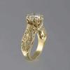 1pc Women's Retro Synthetic Zircon Ring, Exquisite Floral Design Ring, Suitable for Wearing, Holiday Gift Giving