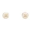 26S Frühjahr Sommer Kollektion Perlenförmiges Design Harz Kristall Ohrringe Damenohrringe Gold Weiß ABH727B24313U9887