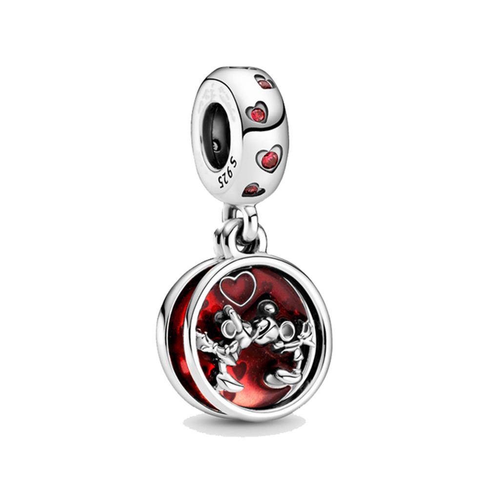 Hot Sell MINISO Disney 925 Silver Animals Mobilization Charms Beads Hot Original Bracelet Trinkets DIY Jewelry Women