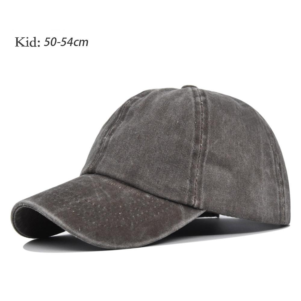 Baseball Cap Kid Baseball Cap Solid Cap Spring Autumn Cap Summer Hat Pure baseball cap cowboy Water washing Hats Hat