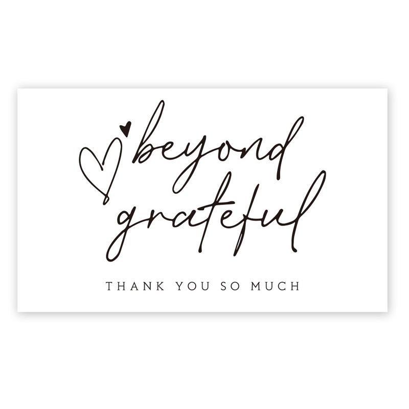 50st Tack för din beställning-kort Anpassningsbart Skriv ditt visitkort Småföretagsgåvor Dekorationer Följkort