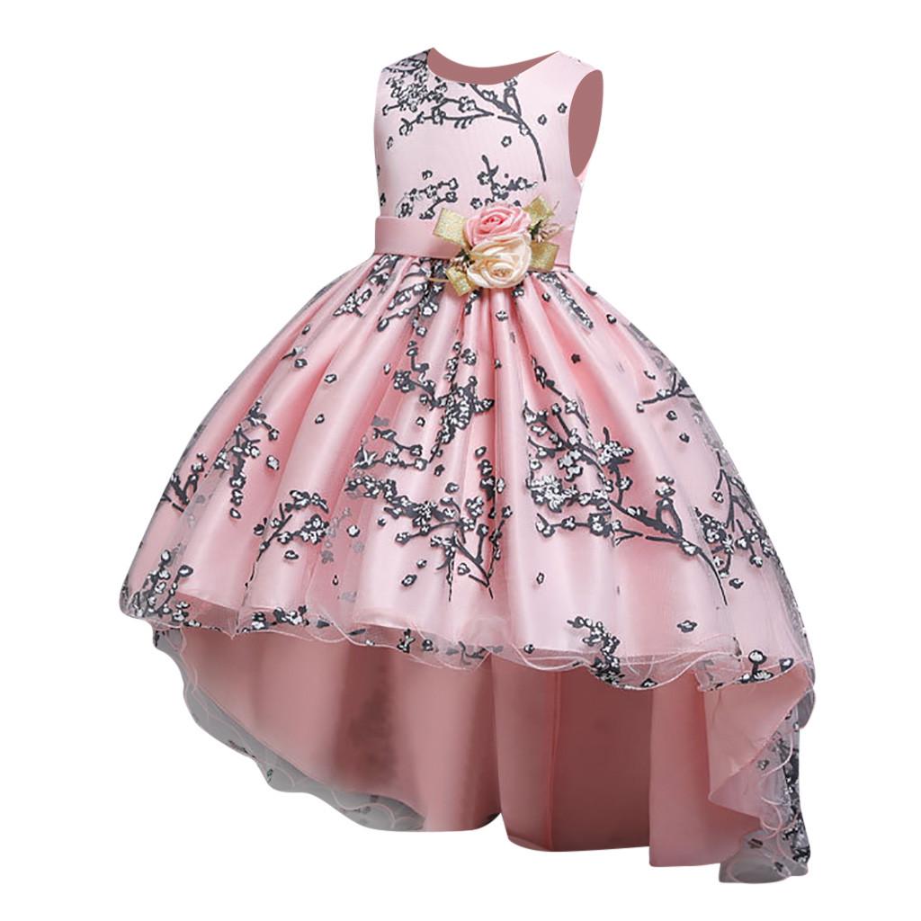 Květinová dívka Princezna Šaty Dětská Party Svatební Slavnostní Šaty Oblečení
