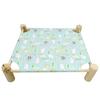 1Pc Elevated Cat Bed Pet Supplies Hammock Cat Square Washable Wooden Detachable Frame