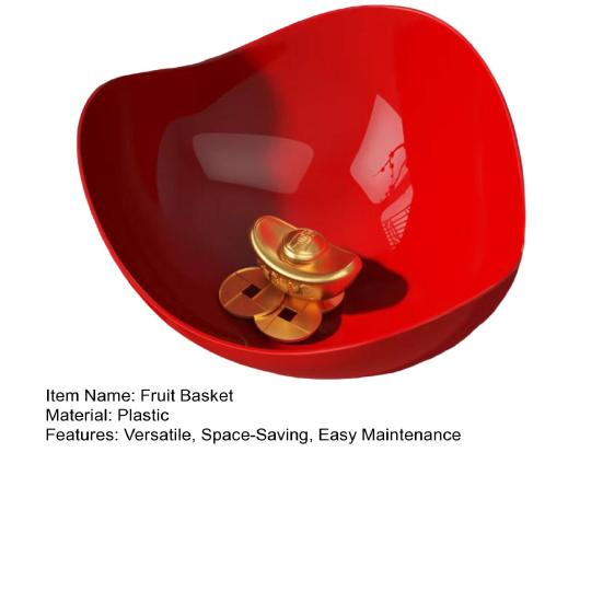 Plastic Salad Bowl Fruit Basket Large Capacity Serving Tray for Snacks Candy Nut Multipurpose Storage Basket for Living Room Kitchen Party