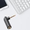 Wearproof 90 Degree Right Angle 3.5mm Angle Male To Female Headphone Adapter