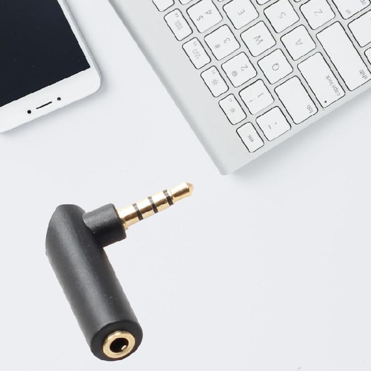 Wearproof 90 Degree Right Angle 3.5mm Angle Male To Female Headphone Adapter