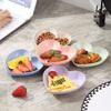 Creative Plates, Snacks, Simple Plates, Thickened Anti-Drop Spitting Bone Saucers, Plastic Fruit Plates, Love Shapes, Drop-Resistant Plates