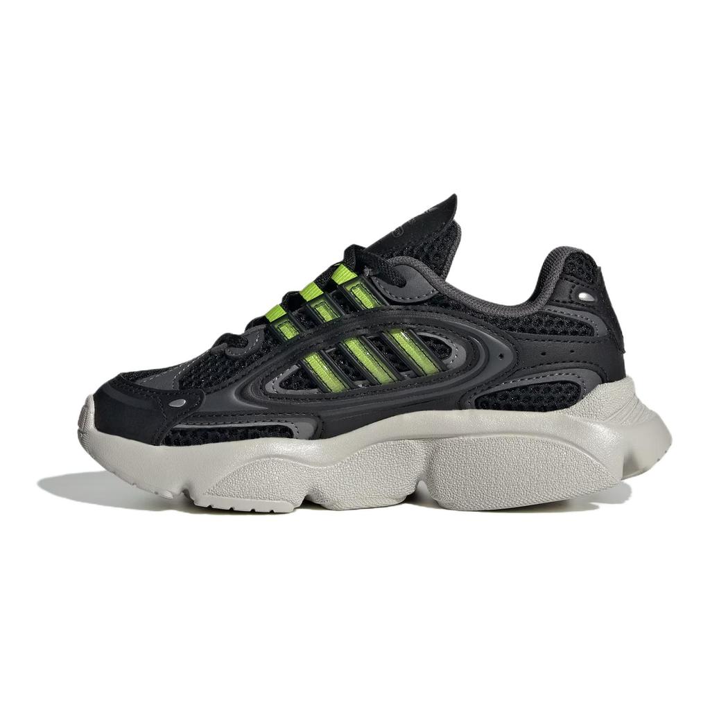 Adidas Ozmillen Classic Versatile Low-Top Casual Shoes Kids Sneakers Black Green IG4277