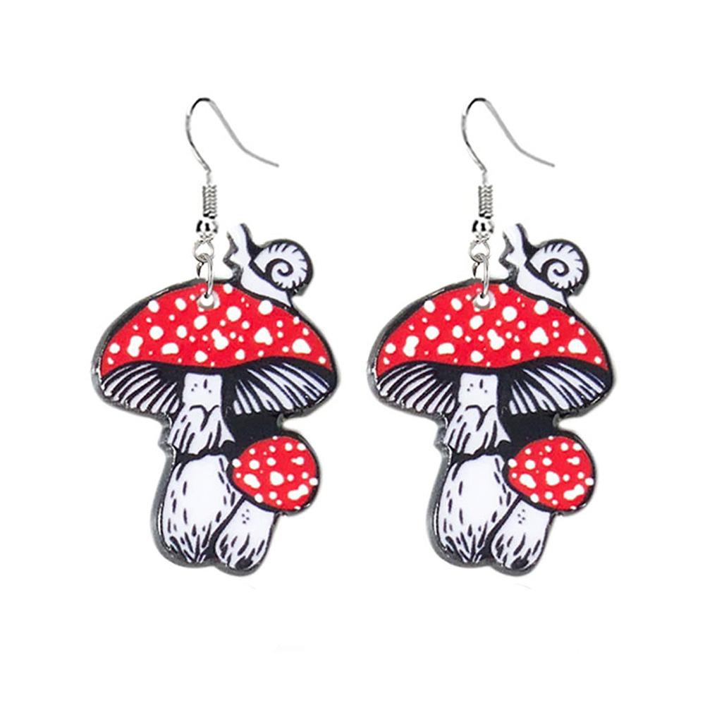 Acrylic Mushroom Girl Sexy Personalized Funny Retro Earring Fashion Ear Drop For Women