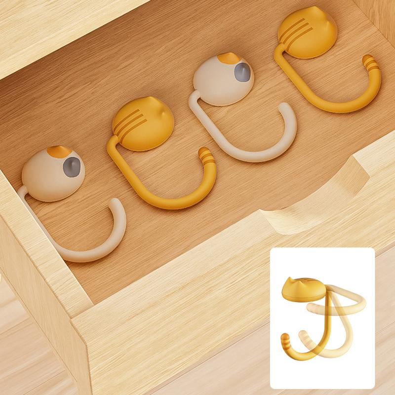 Kawaii Cats Bag Hanger Bag Hooks Table Side Handbag Holder Travel Bag Storage Holder Desk Organizers For Home Office