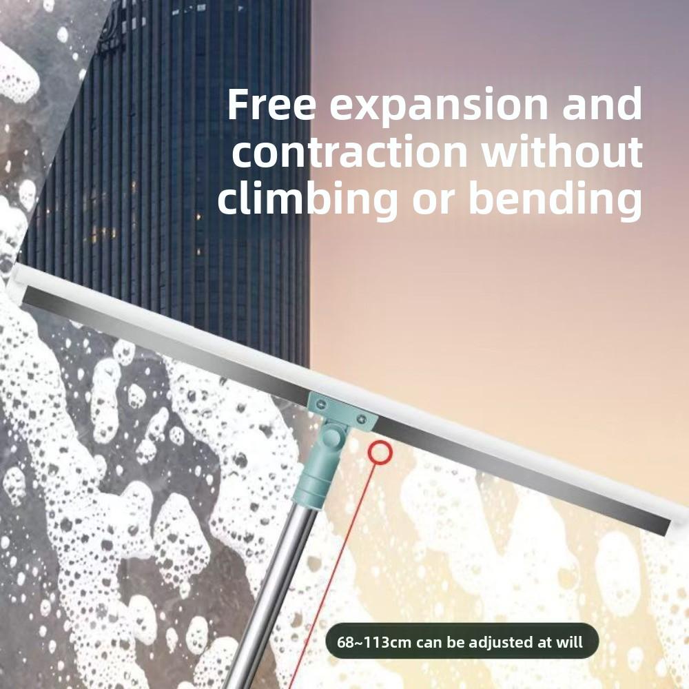 Silikon Bodenabzieher Einziehbarer Bodenwischer Besen für Saubere Wasserflecken Haare Essentiell