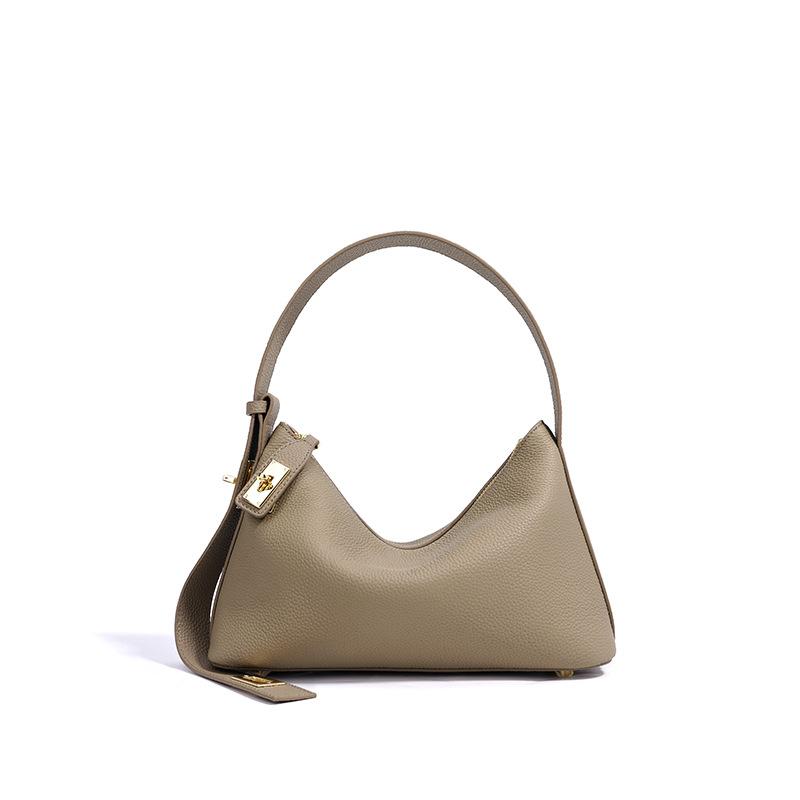 

Черная Универсальная Нишевая Премиальная Сумка-Тоут для Поездок из Кожи Первого Слоя, Кожаная Сумка Под Мышку, Женская Сумка Кроссбоди, Сумка-Пельмень серый