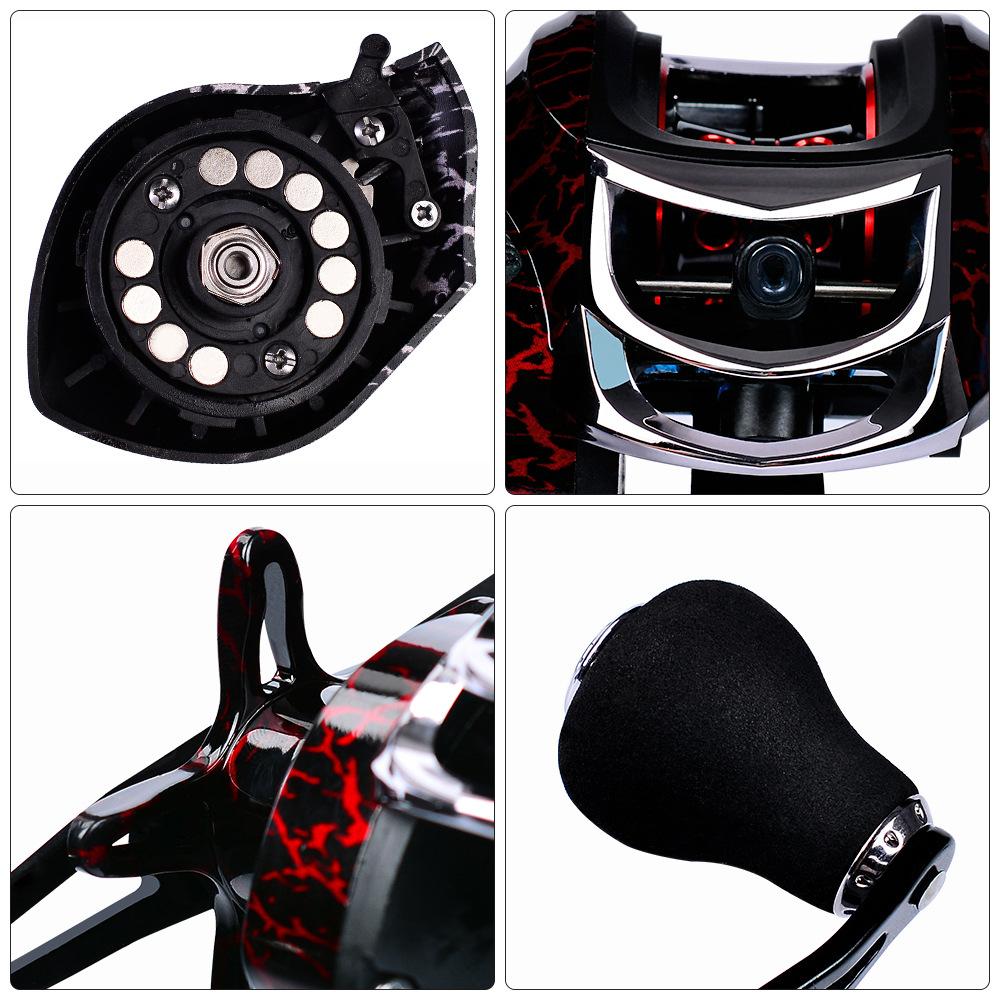 Magnetic Brake Bait Reel 18+1BB 7.2:1 Gear Ratio Maximum Resistance 10kg Metal Spool Fishing Reel Fishing Reel Freshwater Saltwater Universal