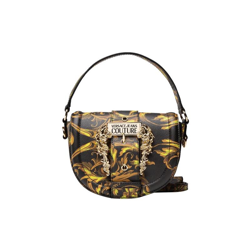 Versace Jeans Couture Verwijderbare Schouderband Magnetische Sluiting Kunstleer Crossbody Tas Dames tassen Zwart 72VA4BF2-71880-G89 Basic Set (Bag+Dust Bag)