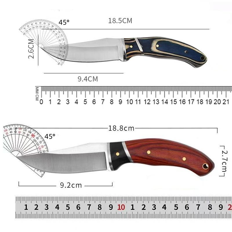 Faca de cozinha forjada em aço inoxidável, faca de desossar, cutelo para churrasco, descascador de frutas, faca para bife, cabo de madeira com capa