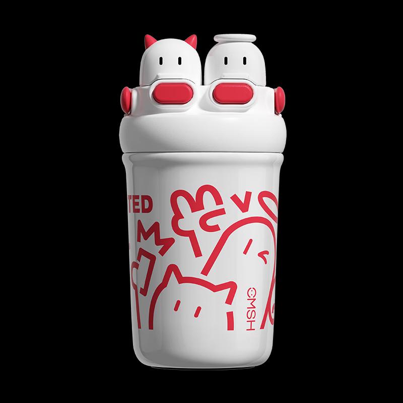 Strawberry Life Angel Ghost Double-Drink Insulated Bottle 550ml