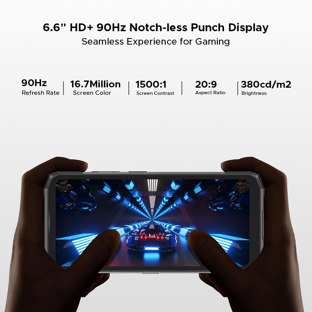 DOOGEE Blade20 Ultra Rugged Smartphone, 32GB+512GB, 1.54" Rear Screen, 10300mAh, 50MP, 6.6" HD+, 3 Card Slots/NFC/IP68