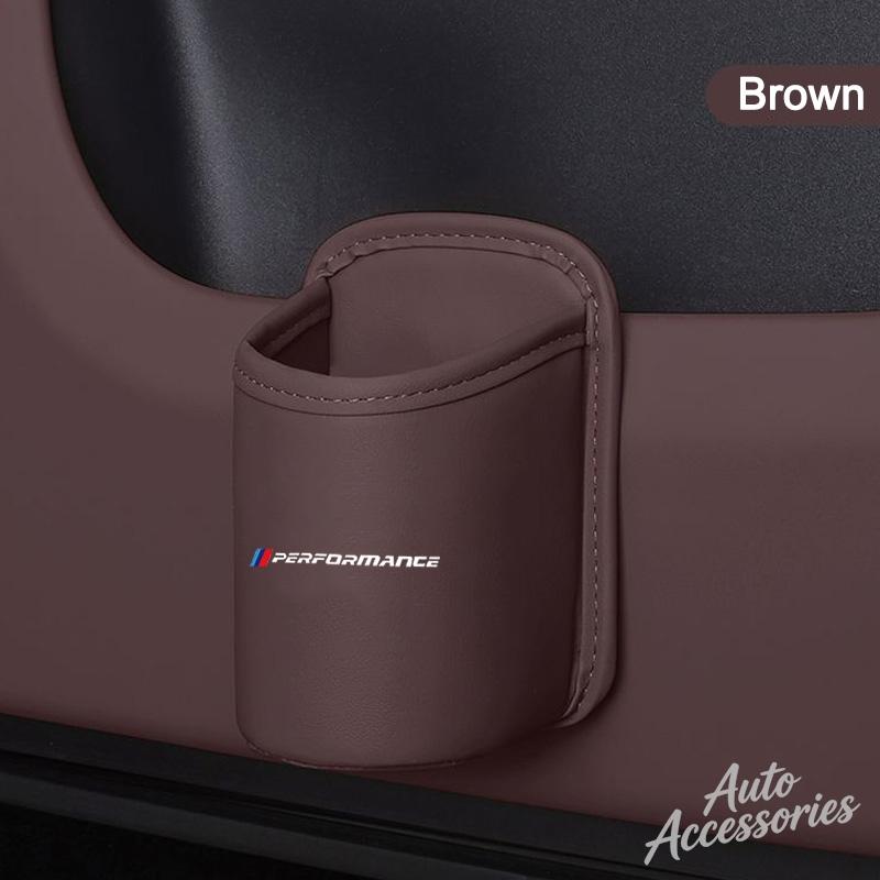 Leather Car Water Cup Box Back Seat Drink Rack Storage Auto Accessories For BMW F10 F20 F30 F40 F26 F31 F49 F86 M3 M5 X3 Sticker