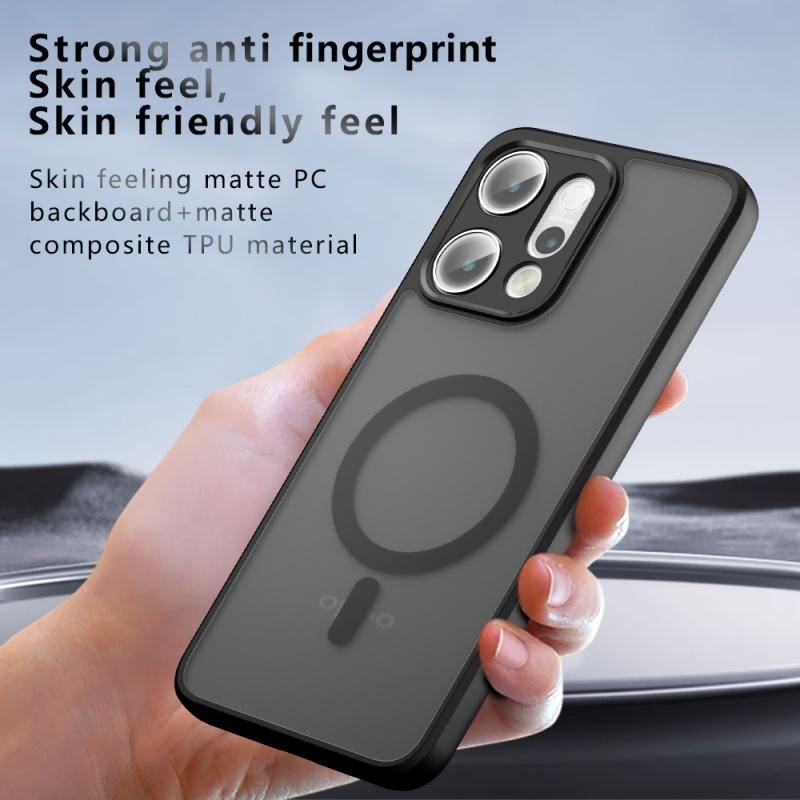 Für Oppo Reno14 1Reno13 14F 13F Pro Hülle Matt Magsafe Sturzsicher Eingebaute Airbag-Ecke Nicht vergilbendes Material Weiche Abdeckung
