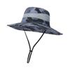 Summer mesh breathable bucket hat camouflage big brim visor hat men's outdoor mountaineering fishing sun protection Benny hat