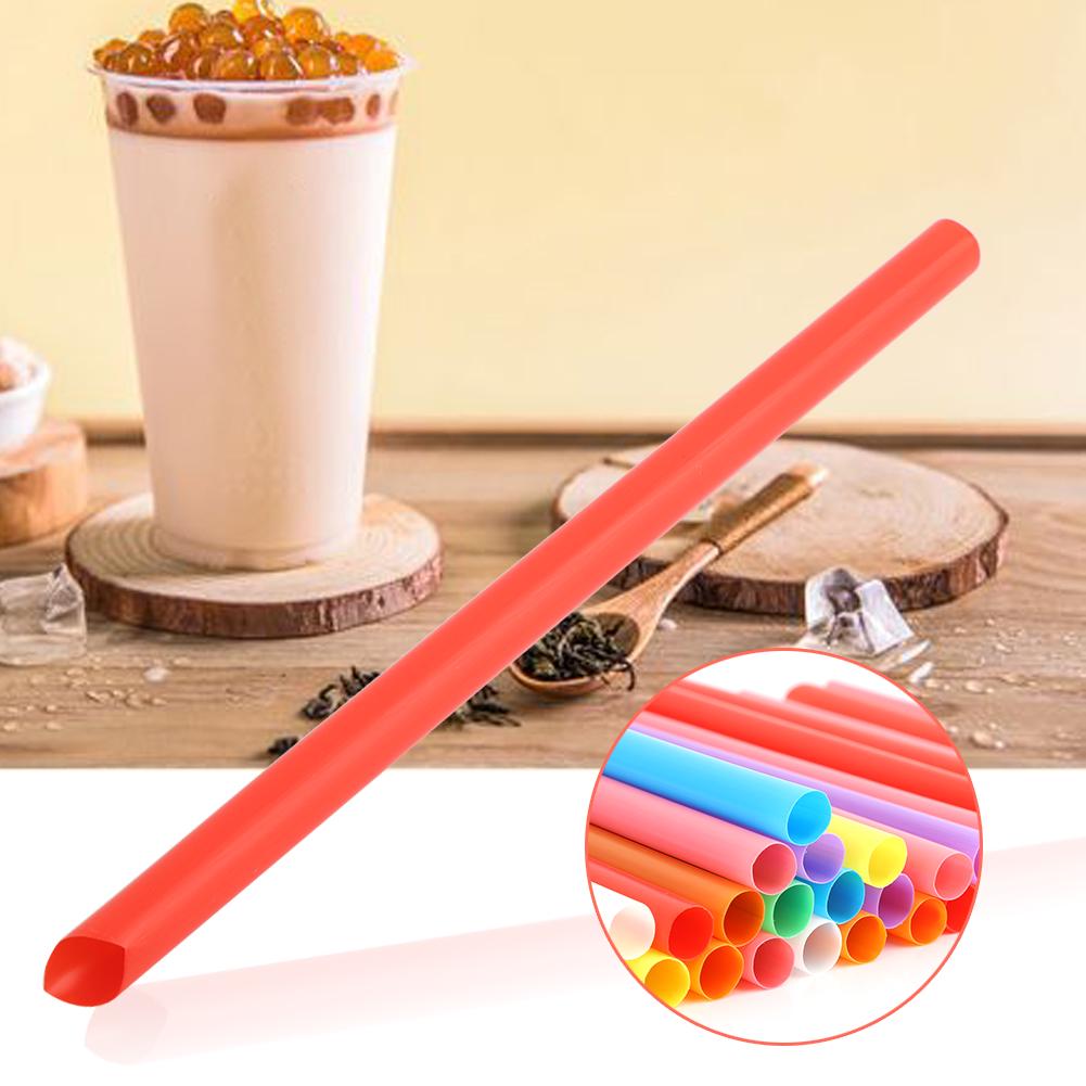 100PCS Colorful Drinking Straw Plastic Disposable Wide Straws for Milk T Mixed Colors