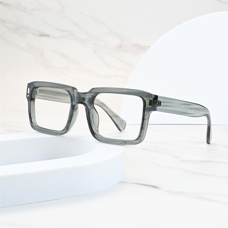 Retro Blue Light Blocking Glasses Male Female Square Thick Glasses Frame  Acetate High Quality European Style Glasses Sz1001