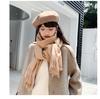 2024 Soft Imitation Cashmere Scarf: Women's Autumn-Winter Korean Style Warm Neck Warmer - Couple's Cold Protection Long Shawl.