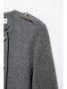 ZARZ Wool Blend Coat & Pleated Skirt Set with Button Details - European & American Style, Women's Fashion