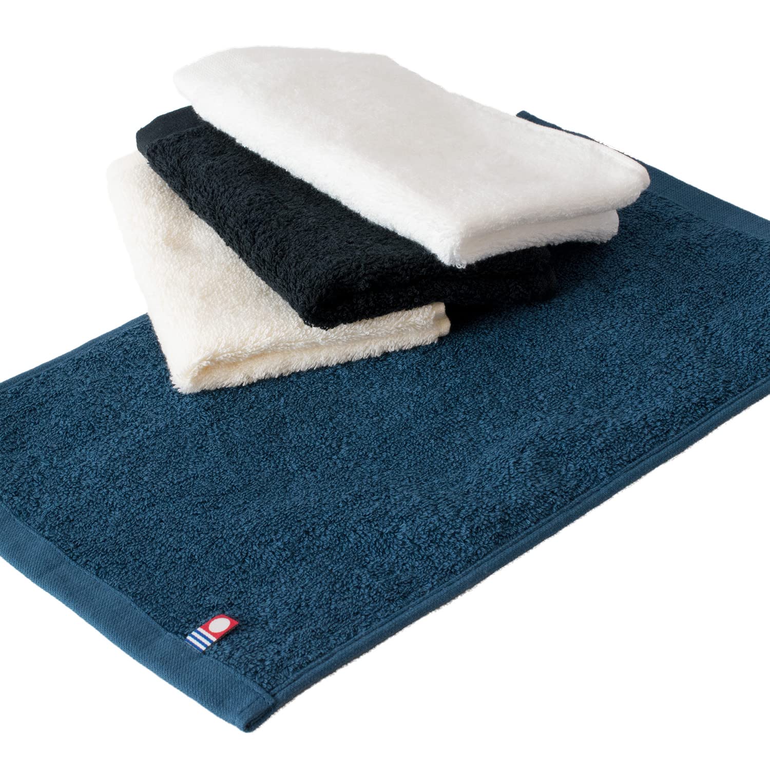 

Bloom Imabari Towel Certified Hand Set of Just Face Made in Solid Simple Towels, 4, Handkerchiefs, Large, Japan, 100% Cotton, Absorbent, Quick-Drying,