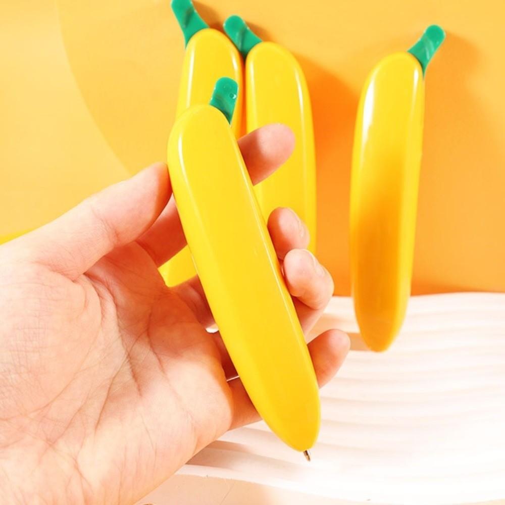 1pc Cute Banana Shape Ballpoint Pen Plastic Fruit Pencil Home Writing Ballpoint Pens  Office
