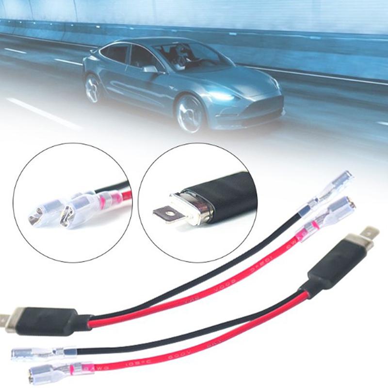 2Pcs Led H1 Replacement Single Converter Wiring Connector Cable Conversion