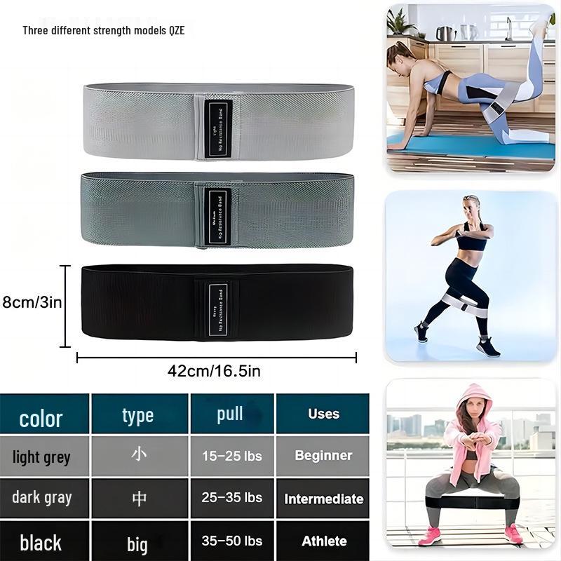Non-Slip Elastic Yoga Resistance Hip Belt for Squats and Bodybuilding