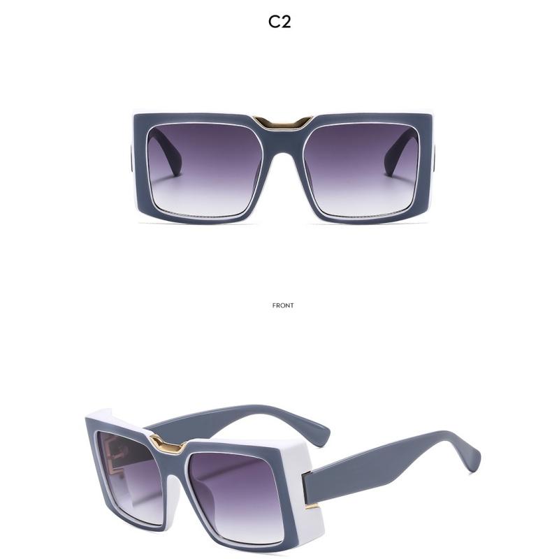 Women's sunglasses, men's and women's fashion square large-frame sunglasses