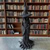1pc Hand-Painted Gothic Witch Statue - Resin Halloween Decor with Intricate Details, Halloween Decorations, Indoor Outdoor Decor, Fantasy Themed Decor
