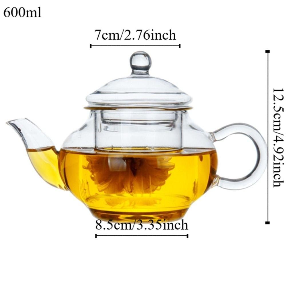 Juego de Té Kung Fu 400/600ml Tetera Resistente al Calor Juego de Tazas de Té Elegante Hogar