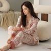 [Hyaluronic Acid] High-end Autumn Pajamas Women's Long-sleeved Modal Cotton Cardigan Silky Women's Loungewear Set