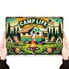 Vintage Retro Camping Natura Sztuka Ścienna Druk na Płótnie Do Kawiarni Baru Wystrój Domu