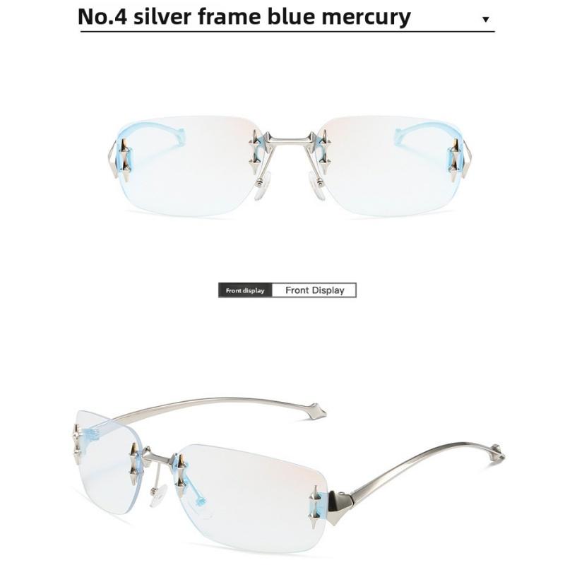 Damen-Sonnenbrillen, rahmenlose Mode-Sonnenbrillen für Damen und Herren