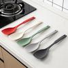 2Pcs Silicone Spoon Multi-use Hold Comfortable Non-slip Round Handle Cooking Utensils Mixing Spoon Silicone Tableware Scoop