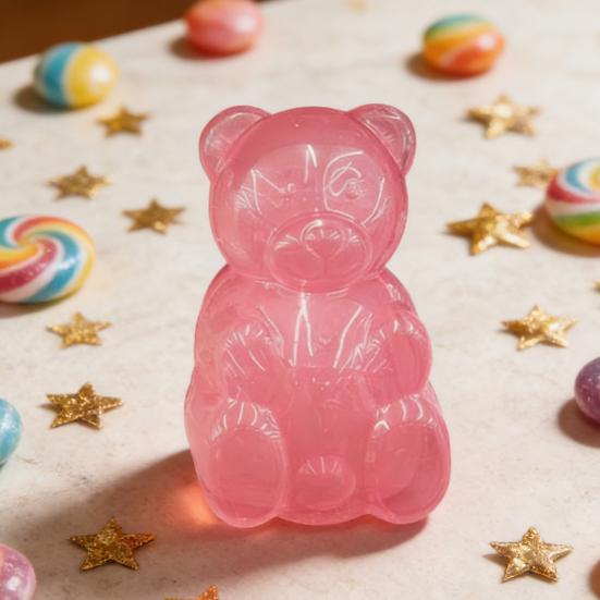 Gummy Bear Container Clear Plastic Bear Shaped Candy Holder Reusable Gift Box for Valentine's Day Party Festive Favors