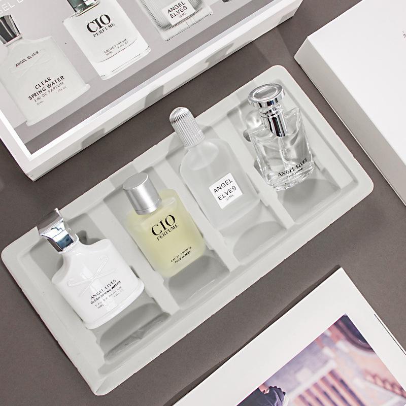 Men's Perfume Gift Box Love White Tea Fragrance and Grass Mountain Spring Ideal Mountain Home Men's Perfume Four-piece Set