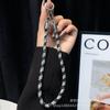 Light Luxury Phone Lanyard New Simple Rhinestone Double Buckle Phone Pendant Keychain Anti-Lost Rope Fashion Hanging Chain Wholesale