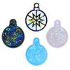 Light and Shadow Keychain Pendant Silicone Molds Christmas Snowflake Holographic Earrings Mold DIY Ornaments Mould Craft