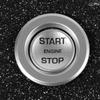 2PCS Engine Ignition Start Button Decoration Ring Frame Cover for Landrover EVOQUE 2020