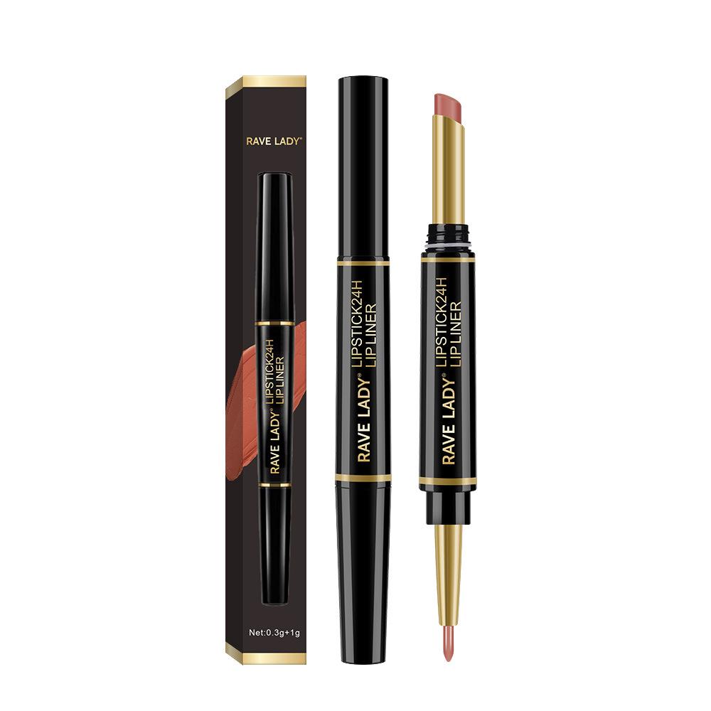 RAVE LADY Double-Ended Waterproof Matte Lipstick & Lip Liner Pen
