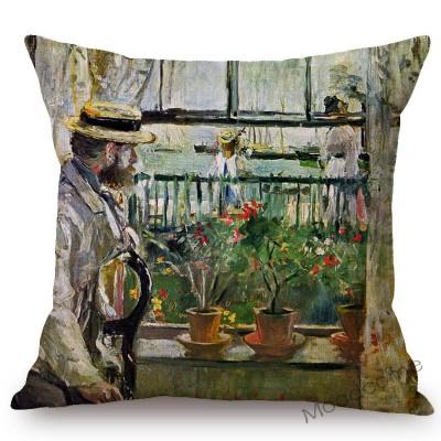 French Female Impressionist Painter Berthe Morisot The Craddle Gallery Oil Painting Throw Pillow Case Sofa Linen Cushion Cover