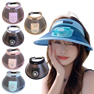 USB Charging Fan Cap Summer Cap, Cooled Golf Hat, Sunscreen Cap, Breathable Empty Top Fan Cap With Adjustable Straps