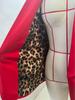 Autumn Color Block Leopard Lapel Fashion Suit Jacket
