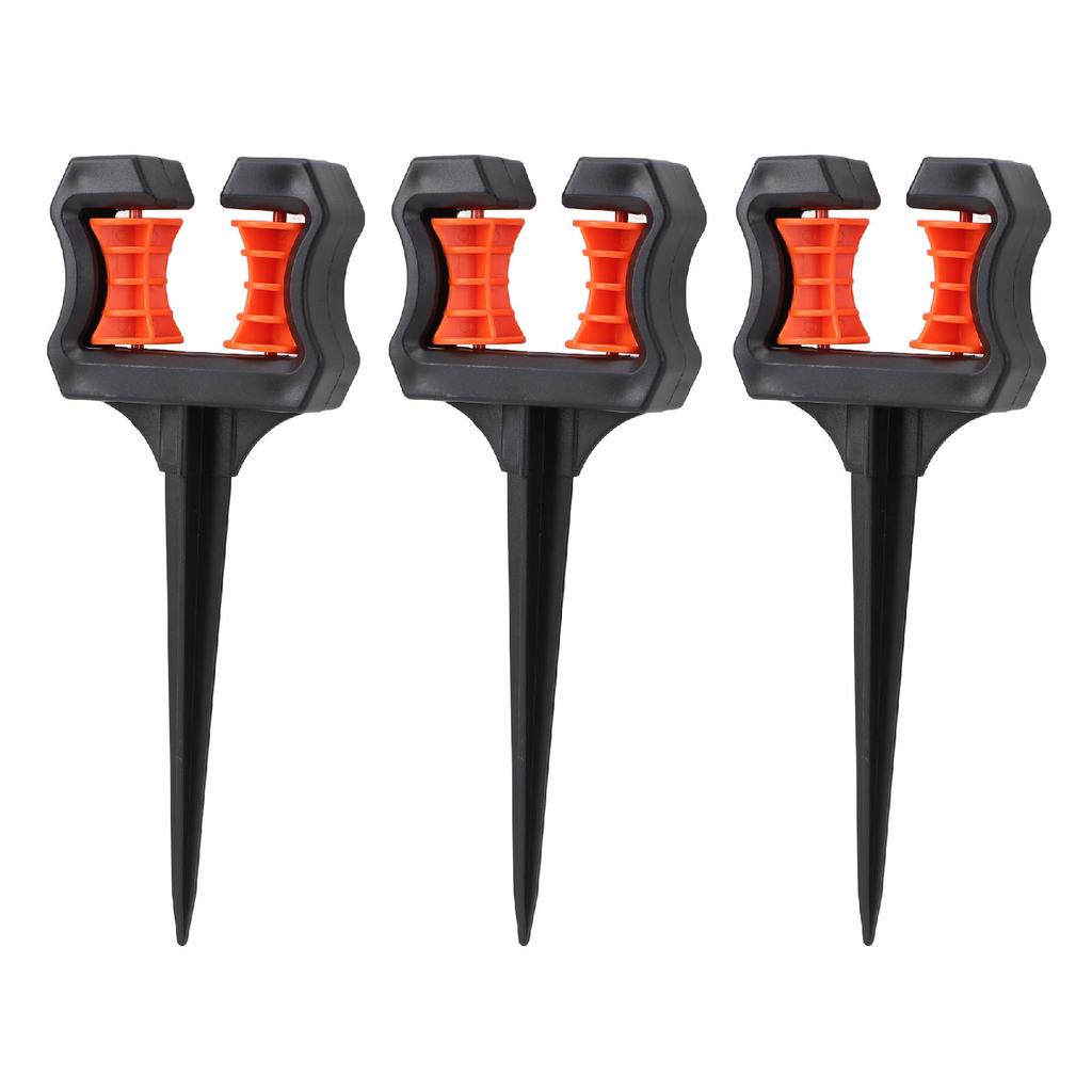 3PCS Garden Hose Guide Spike Water Pipe Positioning Holder Roller Outdoor Yard Irrigation Tool Hose